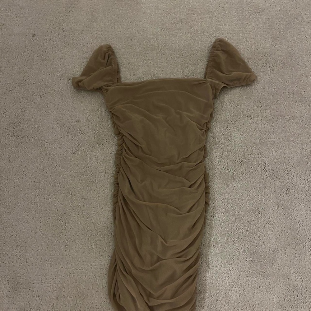 Princess Polly Brown Ruched Mini Dress